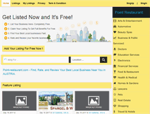 Tablet Screenshot of point-restaurant.com